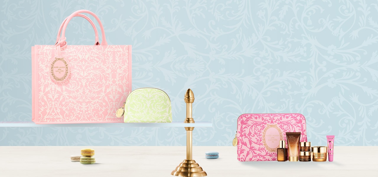 20% OFF* en compras de $2,500. Pouch en todas las compras. Cosmetiquera + 6 Minis en compras de $2,800. Tote Bag x Ladurée en compras de $3,500.