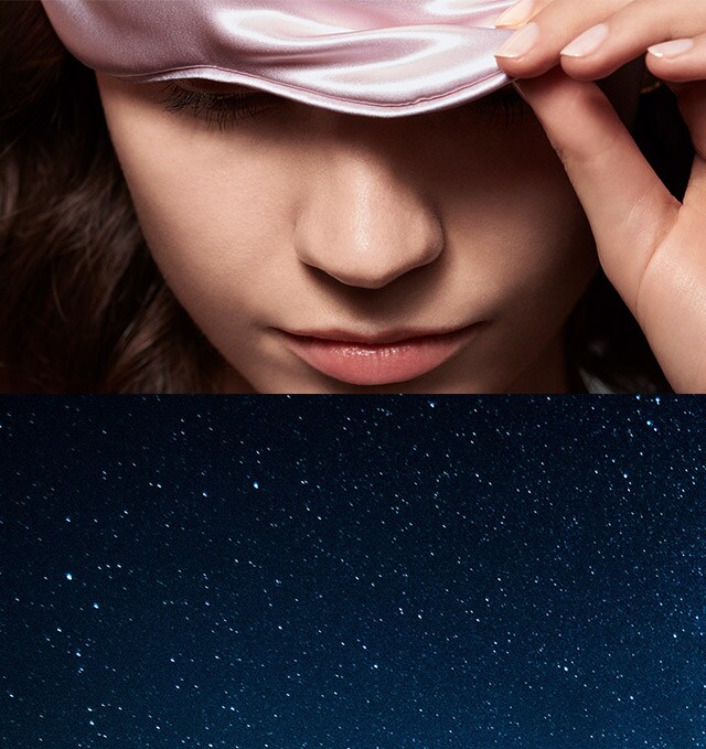 Beauty Sleep Quiz - Model with sleep mask
